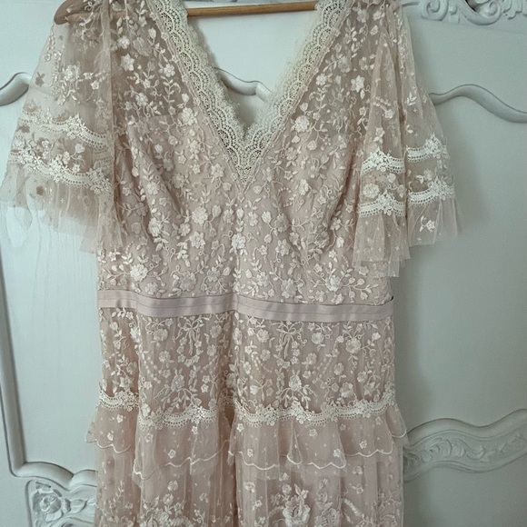 Needle & Thread Elegant Lace Pink Dress - Picture 2 of 3